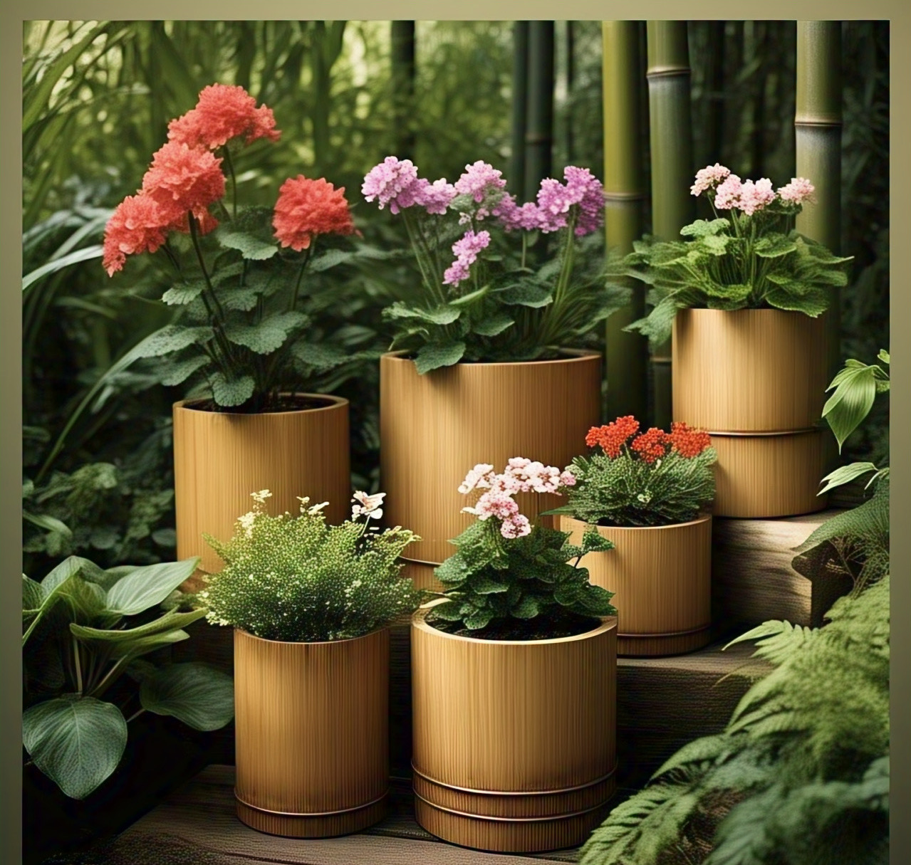 Bamboo Flower Pot