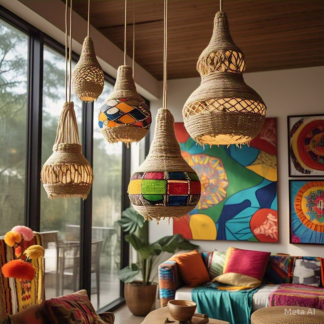 DIY Hemp Pendant Lamps